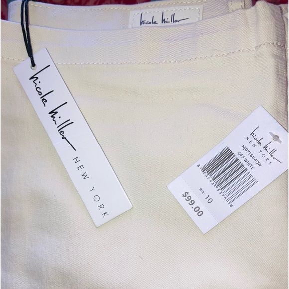 *New* Nicole Miller High Rise OFF WHITE Jeans Size 10 - Picture 4 of 8